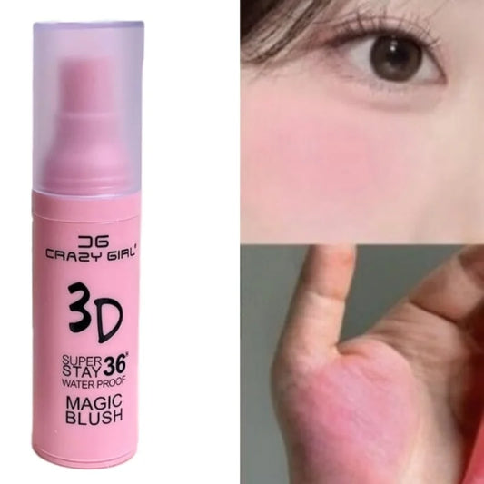 Crazy Girl 36H Magic Waterproof Blush | Long-Lasting 3D Glow Makeup for Girls & Women