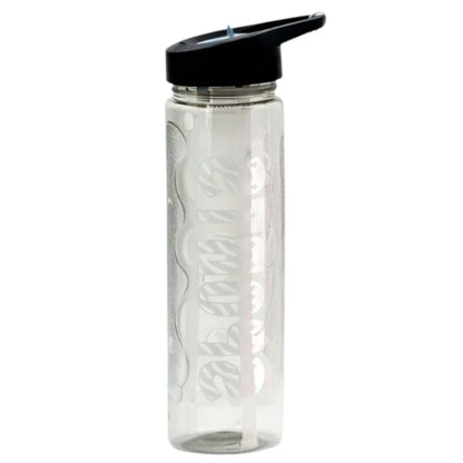 Black Stylish Water Sport Bottle 1000ml with Straw | Leakproof BPA-Free Hydration Bottle for School, Gym & Travel