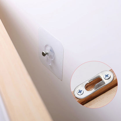 4 PCs Punch-Free Screw Hanger | Non-Marking Wall Hook Stickers | Heavy-Duty Picture & Decor Holder