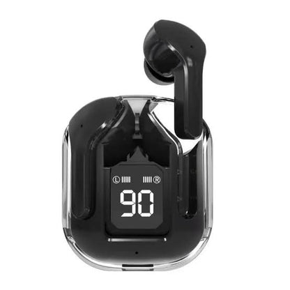 Air31 Earbuds Wireless | Crystal Transparent Bluetooth 5.3 | LED Display | Heavy Bass Stereo Sound