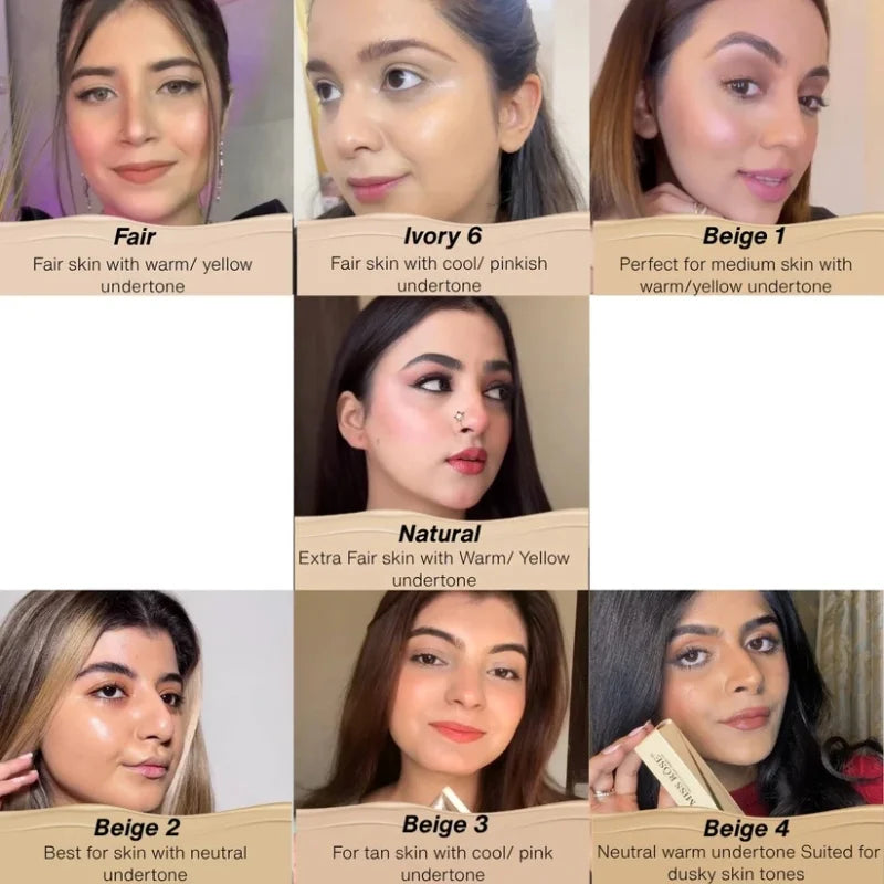 Beige 2 | Miss Rose Silk Flawless Foundation | Long-Lasting Lightweight Liquid Foundation with Natural Radiant Finish