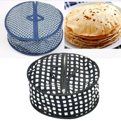 Roti Zipper Bag  | Reusable Airtight & Insulated Storage Bag | Keeps Chapati Fresh, Soft & Warm | Random Design