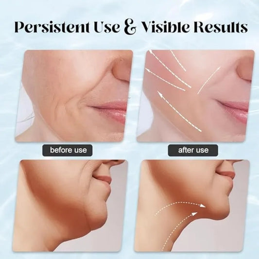 3-in-1 Rechargeable Face & Neck Massager | Red Light Therapy & Microcurrent Anti-Wrinkle Device